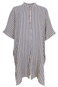 Melina Linen Tunic | Navy Stripe