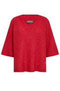 Taci 3/4 V-Neck Knit  |  Chinese Red
