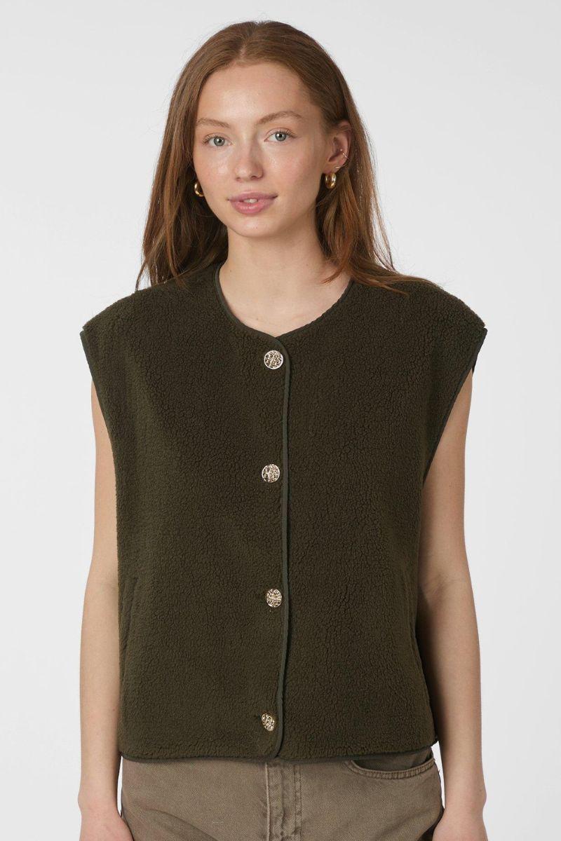 Mariko Teddy Vest | Army | Vest fra Neo Noir