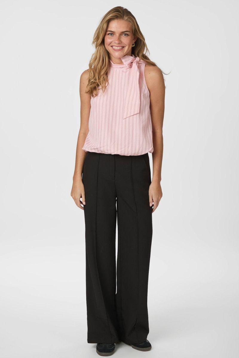 Veda Stripe Top | Rose | Bluse fra Neo Noir