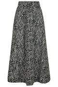 Yara Zebra Long Skirt | Black