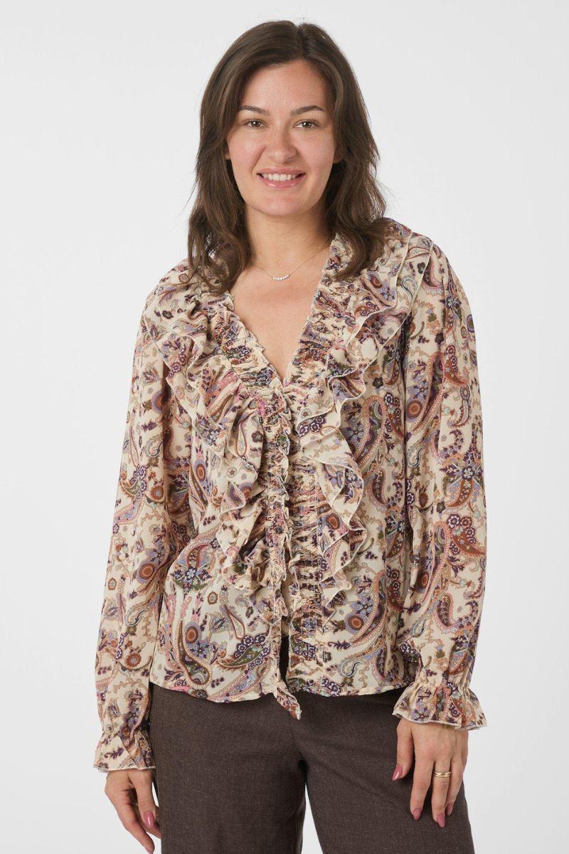 Ivey Art Paisely Blouse | Creme | Bluse fra Neo Noir
