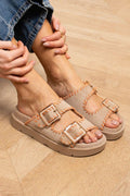 Suede Summer Sandals | Beige