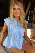Jane Tie Top | Light Blue