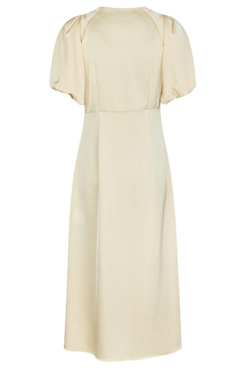 Illana Heavy Sateen Dress | Light Yellow | Kjole fra Neo Noir