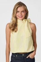 Veda Stripe Top | Light Yellow | Bluse fra Neo Noir