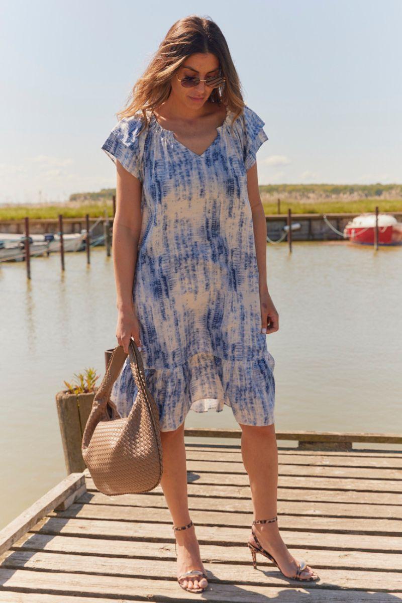 Sunrise Crop Sky Dress 36539 | Blue | Kjole fra Co'couture