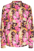 Maggie Ls Shirt | Pink Choco Print