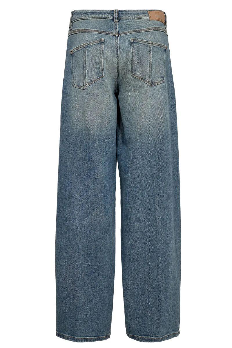 Milo String Jeans Long | Mid Blue | Jeans fra Mos Mosh