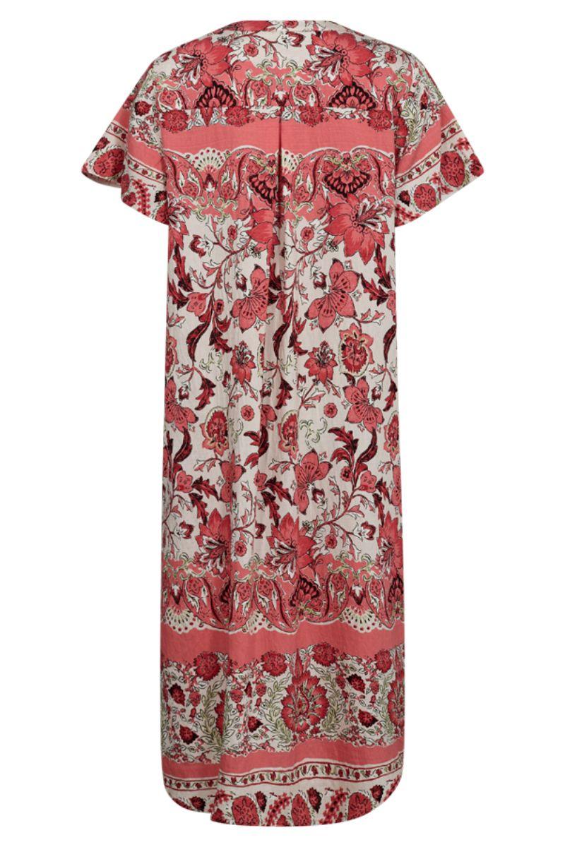 Lisa Dress 206177 | Coral Blush W. Hot Coral | Kjole fra Freequent