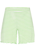 Natalia Shorts | Lime Green Creme Stripe