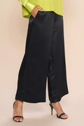 Edi Satin Crepe Pant | Black