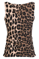 Alma Turn Top | Big Lux Leo Fossil | Bluse fra Liberté