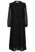 Pima Dress Flounce | Black