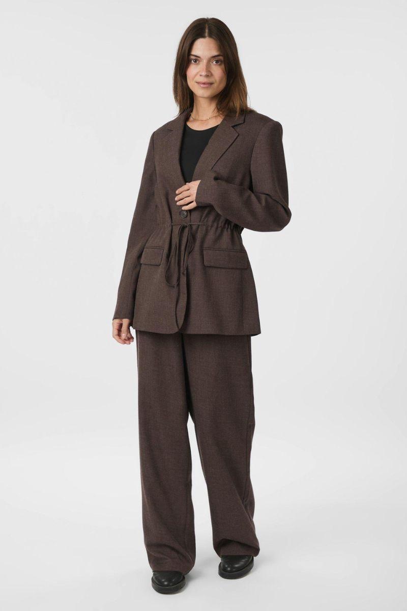 Jemmie Melange Blazer | Brown Melange | Blazers fra Neo Noir