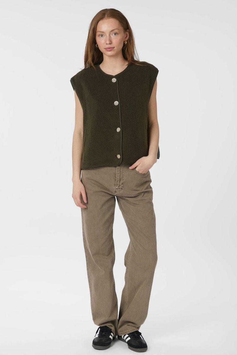 Mariko Teddy Vest | Army | Vest fra Neo Noir
