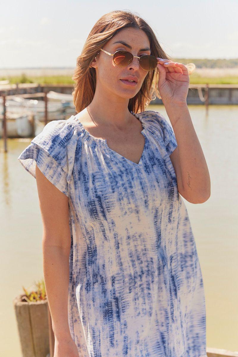 Sunrise Crop Sky Dress 36539 | Blue | Kjole fra Co'couture