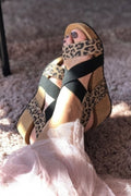 Stacia Sandal Wedge | Brownleopardblackelastic