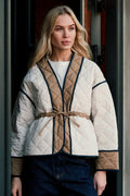 Gerdi Solid Quilt Jacket | Creme