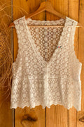 Crochet Top L176 | White