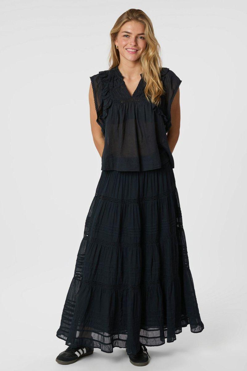 Felicia S Voile Skirt | Navy | Nederdel fra Neo Noir