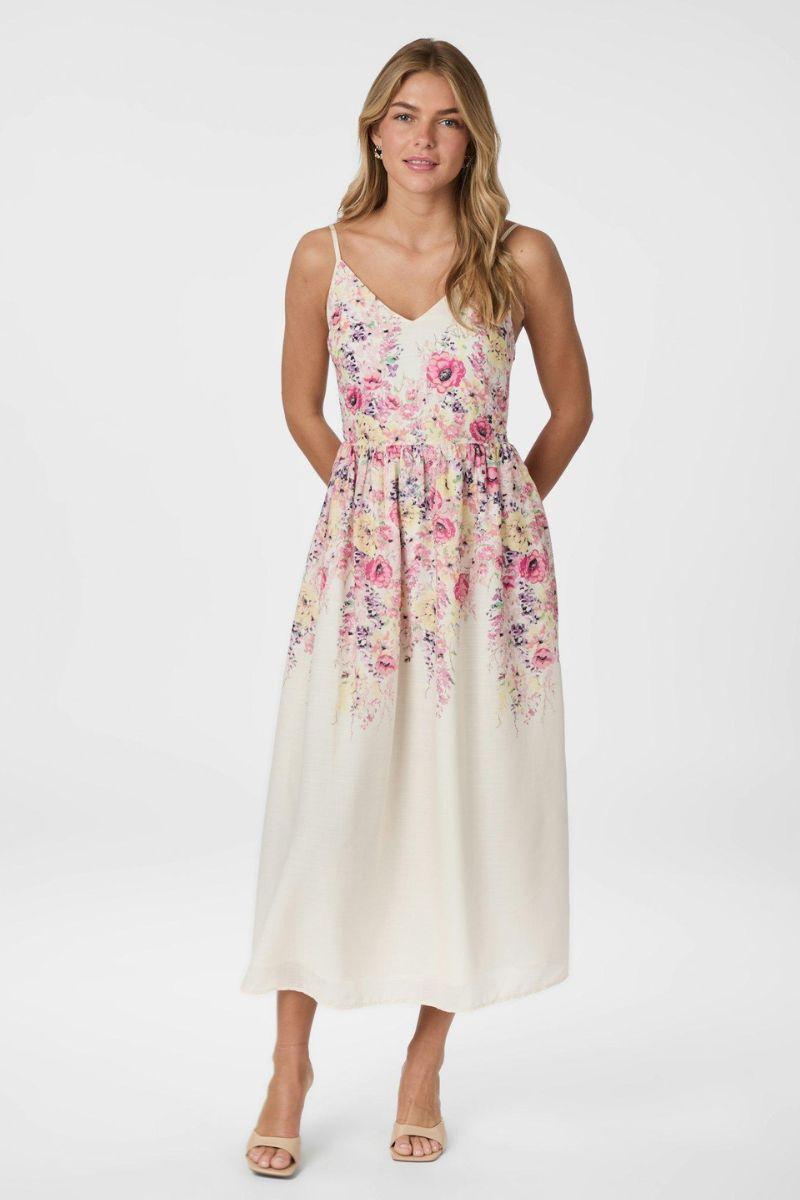 Sanni Flower Print Dress | Ivory | Kjole fra Neo Noir