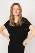 Shani Plain V-Neck Knit |  Black