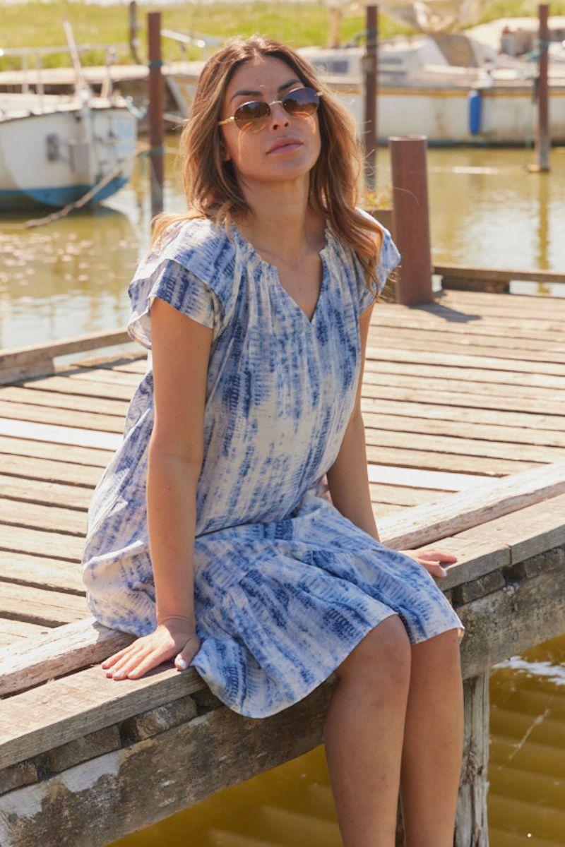 Sunrise Crop Sky Dress 36539 | Blue | Kjole fra Co'couture