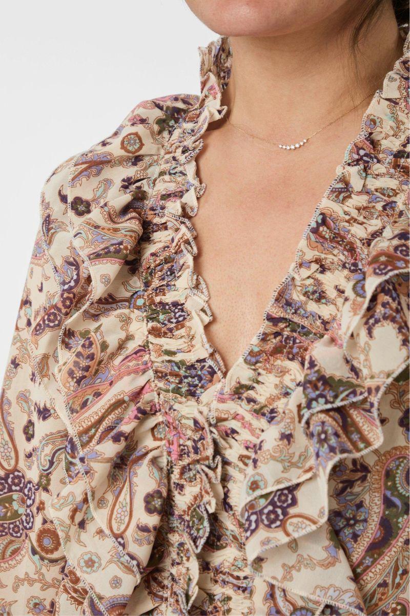 Ivey Art Paisely Blouse | Creme | Bluse fra Neo Noir