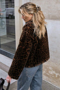 Melodie Leo Faux Fur Jacket | Dark Brown