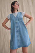 Aya Denim Dress |  Light Blue