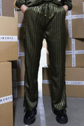 Silja Pants | Army Gold Pinstripe