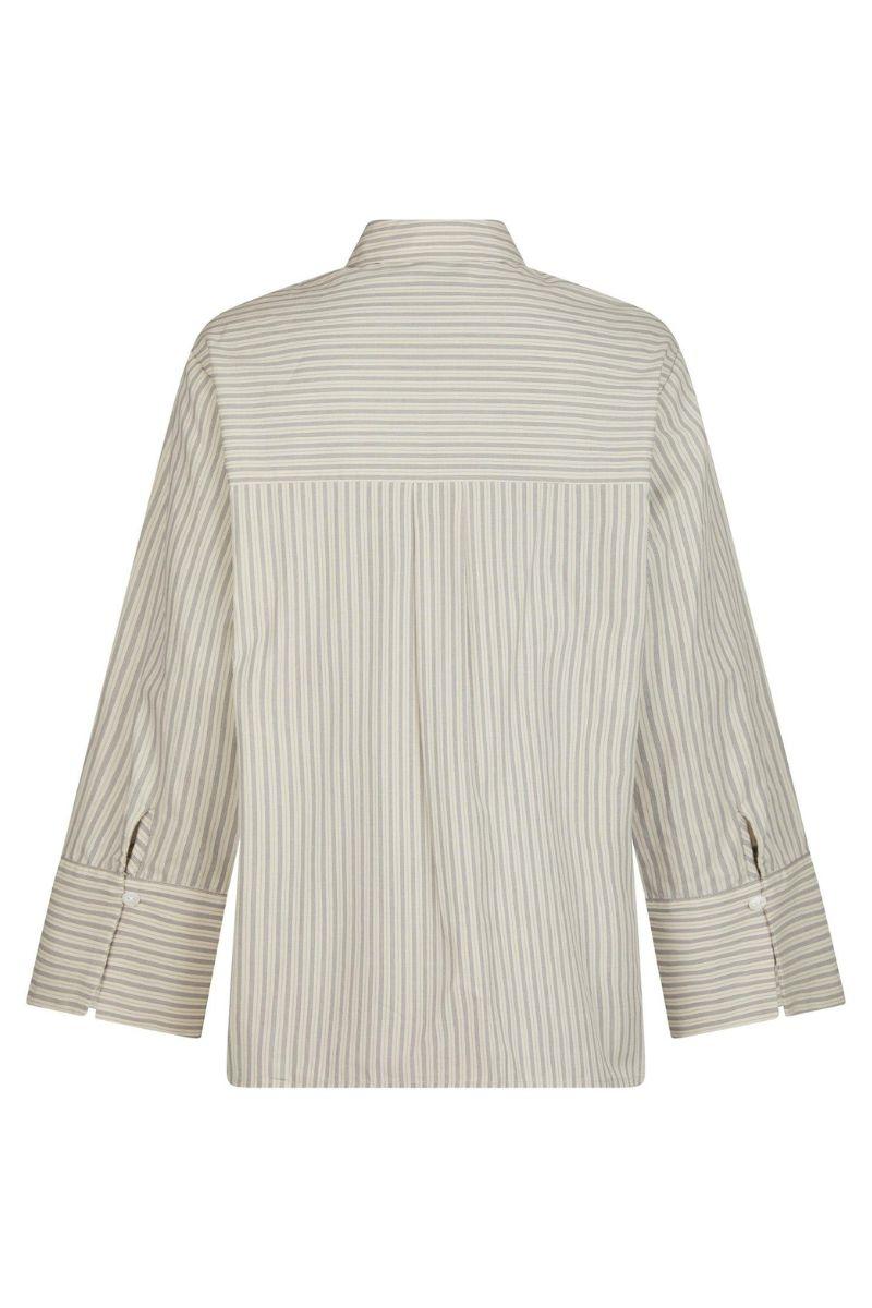 Dita Double Stripe Shirt | Creme | Bluse fra Neo Noir