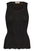 Elaine Seamless Silk Tank Top  |  Black