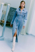 Jeycce Dress | Denim Blue Washed Blue
