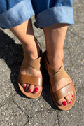 Crossed Sandals | Camel