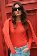 Bouch O-Neck Knit  |  Chinese Red