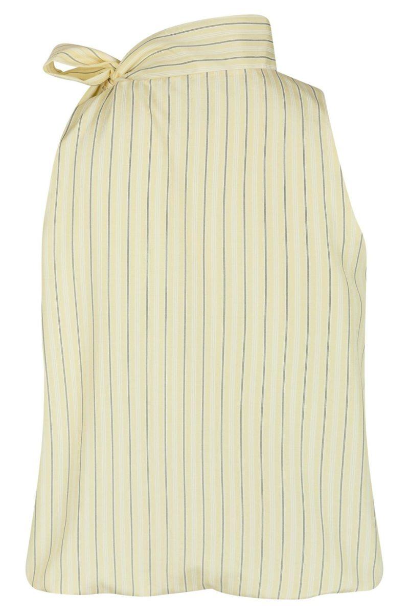 Veda Stripe Top | Light Yellow | Bluse fra Neo Noir
