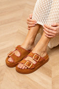 Suede Summer Sandals | Terracotta