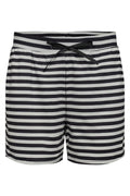 Alma Shorts | Black Creme Stripe
