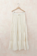 Loose Cotton Skirt | Ecru