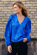 Palmino Jacquard Blouse | Blue