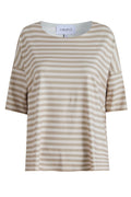 Alma Tshirt | Sand Ivory Stripe
