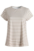 Alma U Tshirt | Sand Ivory Stripe