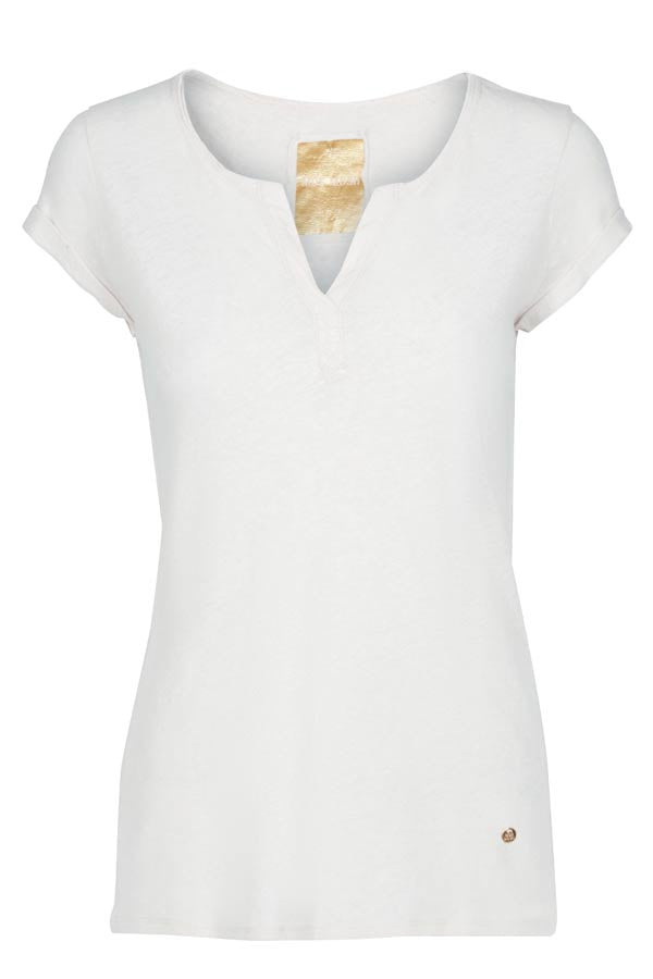 Mos Mosh - T-shirt - Troy Tee SS (Ecru)