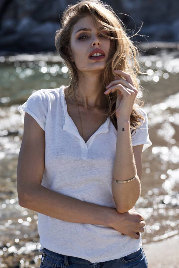 Mos Mosh - T-shirt - Troy Tee SS (Ecru)