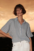 Lowana Friz Stripe Blouse |  Regatta