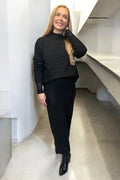 Sienna Knit Set Tu073 | Black