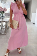 Sun Ruffle Dress | Pink