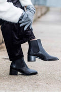 Haylie Leather Boots | Black